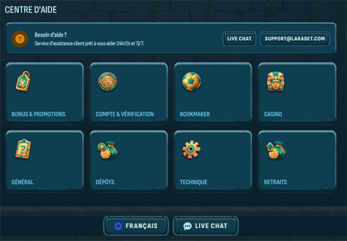 centre d aide lara bet casino